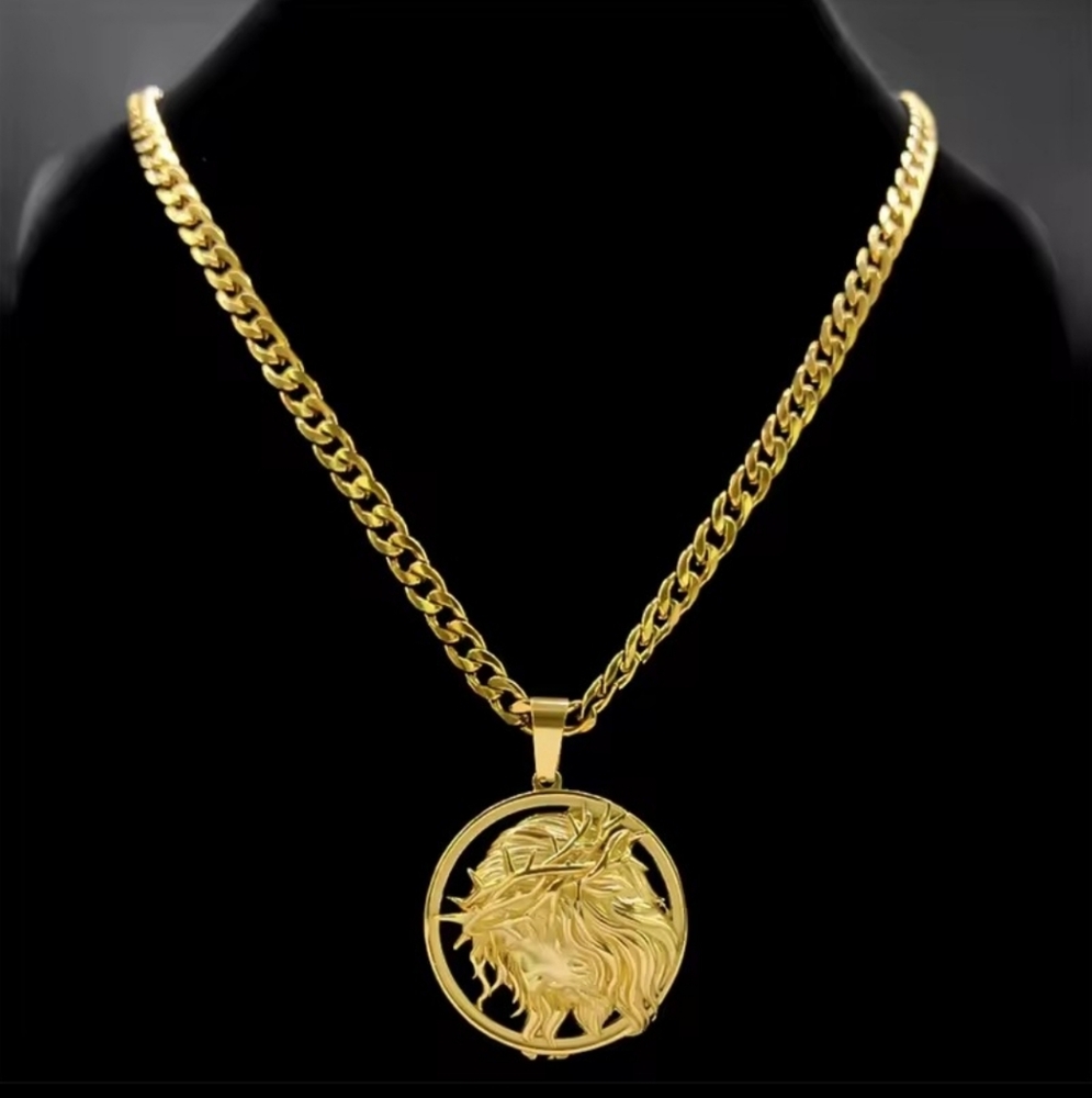 CLEARANCE Men's. Jesus  Necklace Stainless Steel 23 Inch L